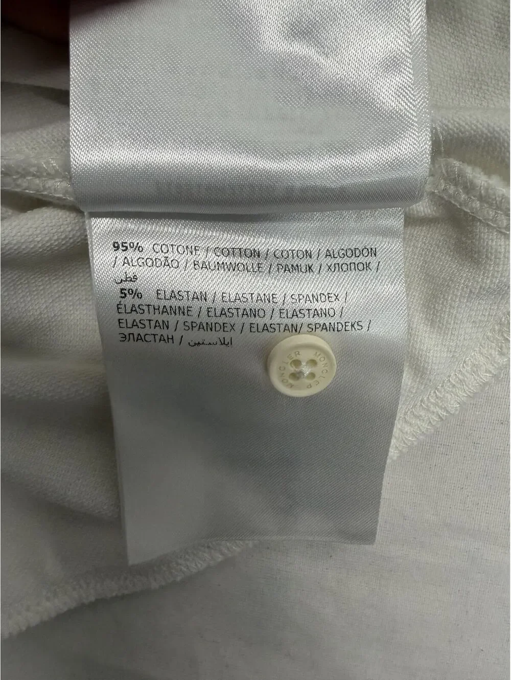 Moncler Baby Girl White Polo Dress with Pink Collar